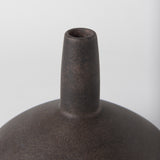 Rylee 6.9H Dark Brown Ceramic Vase from Mercana - Luna Furniture