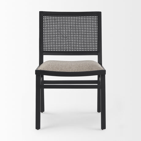 Wynn 20.5L x 24.6W x 34.1H Beige Fabric W/Black Wood Dining Chair, Set of 2 from Mercana - Luna Furniture