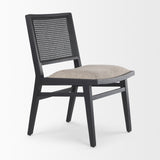Wynn 20.5L x 24.6W x 34.1H Beige Fabric W/Black Wood Dining Chair, Set of 2 from Mercana - Luna Furniture