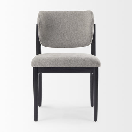 Cline 20.9L x 23.0W x 31.9H Gray Fabric W/Black Wood Dining Chair, Set of 2 from Mercana - Luna Furniture