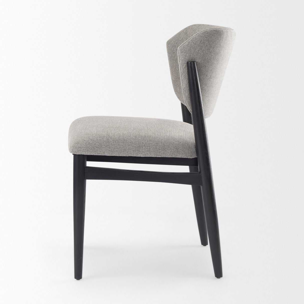 Cline 20.9L x 23.0W x 31.9H Gray Fabric W/Black Wood Dining Chair, Set of 2 from Mercana - Luna Furniture