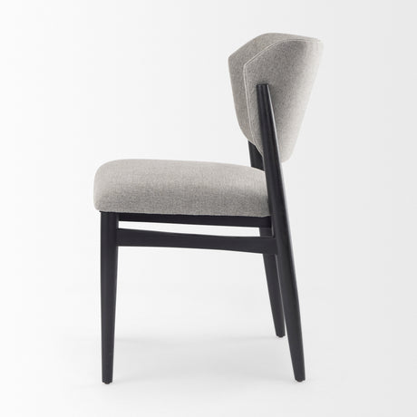 Cline 20.9L x 23.0W x 31.9H Gray Fabric W/Black Wood Dining Chair, Set of 2 from Mercana - Luna Furniture
