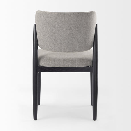 Cline 20.9L x 23.0W x 31.9H Gray Fabric W/Black Wood Dining Chair, Set of 2 from Mercana - Luna Furniture