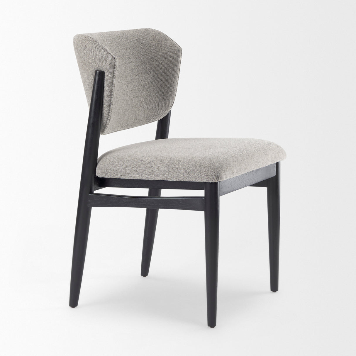Cline 20.9L x 23.0W x 31.9H Gray Fabric W/Black Wood Dining Chair, Set of 2 from Mercana - Luna Furniture
