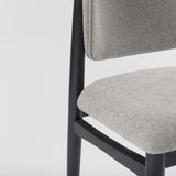 Cline 20.9L x 23.0W x 31.9H Gray Fabric W/Black Wood Dining Chair, Set of 2 from Mercana - Luna Furniture
