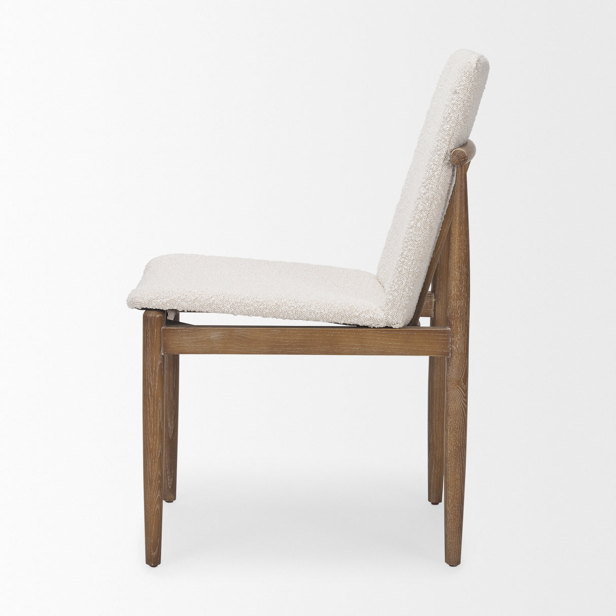 Cavett Cream Boucle Upholstered Seat W/Light Brown Wood Frame Dining Chair, Set of 2 from Mercana - Luna Furniture