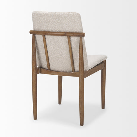 Cavett Cream Boucle Upholstered Seat W/Light Brown Wood Frame Dining Chair, Set of 2 from Mercana - Luna Furniture