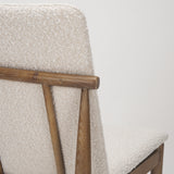 Cavett Cream Boucle Upholstered Seat W/Light Brown Wood Frame Dining Chair, Set of 2 from Mercana - Luna Furniture