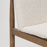 Cavett Cream Boucle Upholstered Seat W/Light Brown Wood Frame Dining Chair, Set of 2 from Mercana - Luna Furniture