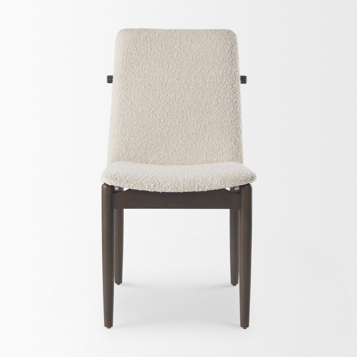 Cavett Cream Boucle Upholstered Seat W/Dark Brown Wood Frame Dining Chair, Set of 2 from Mercana - Luna Furniture