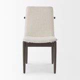 Cavett Cream Boucle Upholstered Seat W/Dark Brown Wood Frame Dining Chair, Set of 2 from Mercana - Luna Furniture