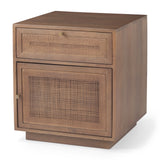 Grier Medium Brown Wood w/ Cane End Table from Mercana - Luna Furniture