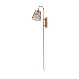 Kiley 28.0L x 7.0W x 15.6H Brown Woven Shade W/Black Metal Wall Sconce from Mercana - Luna Furniture