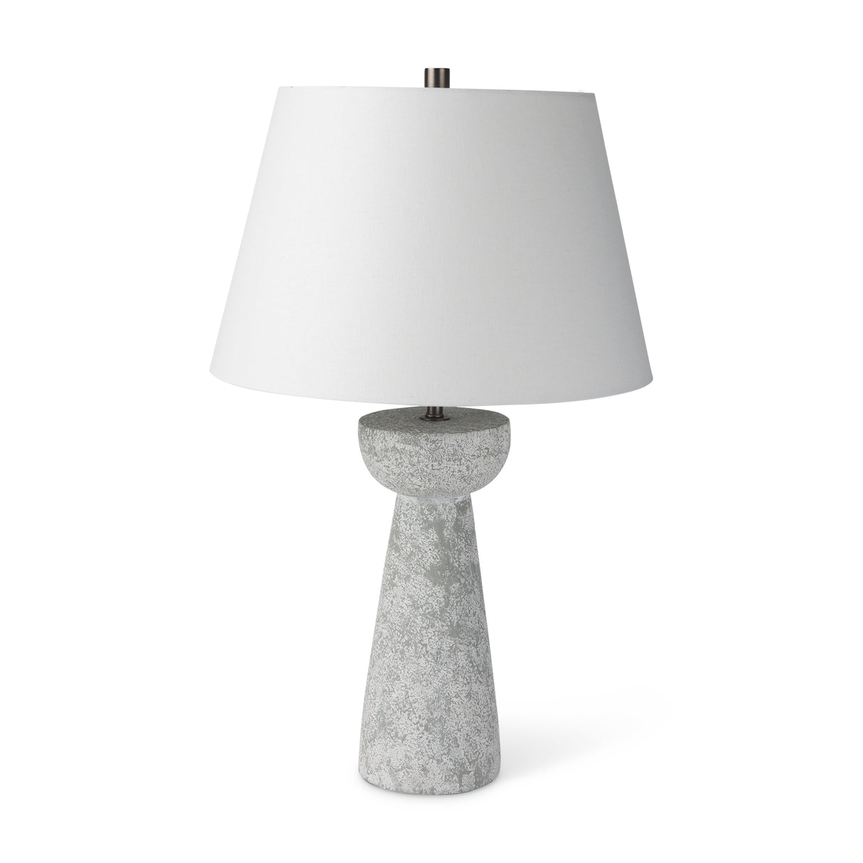 Julia 16.0L x 16.0W x 27.0H Gray Antique Painted Cement Table Lamp from Mercana - Luna Furniture