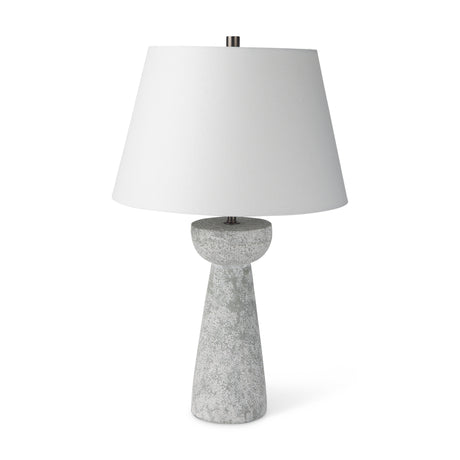 Julia 16.0L x 16.0W x 27.0H Gray Antique Painted Cement Table Lamp from Mercana - Luna Furniture