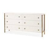 Savannah White Fir Veneer w/ Gold Metal Accents 6-Drawer Sideboard from Mercana - Luna Furniture