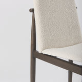 Cavett Cream Boucle Upholstered Seat W/Dark Brown Wood Frame Dining Chair, Set of 2 from Mercana - Luna Furniture