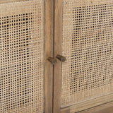 Grier 65" Light Brown Wood w/ Cane Media Console from Mercana - Luna Furniture