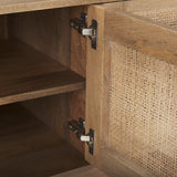 Grier 65" Light Brown Wood w/ Cane Media Console from Mercana - Luna Furniture