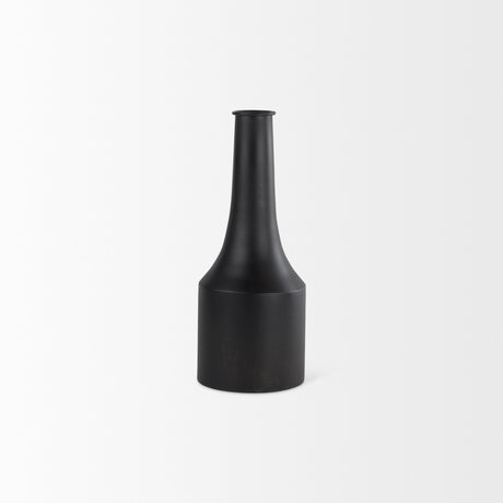 Aubrey Small 14.0H Black Iron Flower Vase from Mercana - Luna Furniture