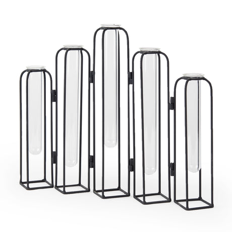 Mila 13.4L x 2.5W x 11.0H Metal and Glass Decorative Accent from Mercana - Luna Furniture