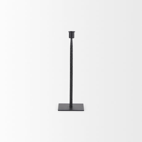 Porter 4.5L x 4.5W x 12.0H Small Black Iron Candle Holder from Mercana - Luna Furniture
