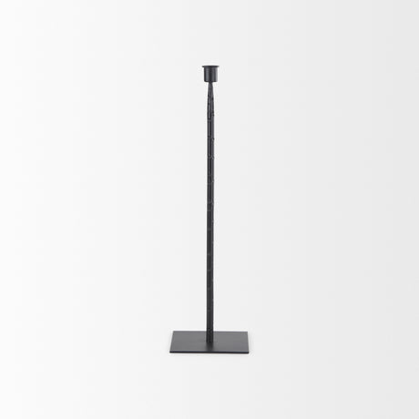 Porter 5.0L x 5.0W x 18.0H Medium Black Iron Candle Holder from Mercana - Luna Furniture