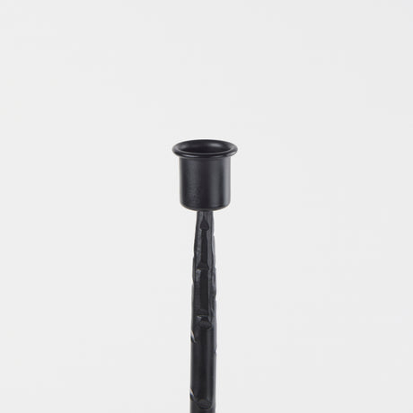 Porter 5.0L x 5.0W x 18.0H Medium Black Iron Candle Holder from Mercana - Luna Furniture