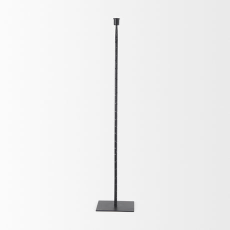 Porter 6.0L x 6.0W x 30.0H Large Black Iron Candle Holder from Mercana - Luna Furniture