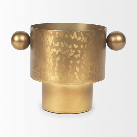 Juno 6.5H Medium Gold Iron Medium Vase from Mercana - Luna Furniture