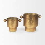 Juno 6.5H Medium Gold Iron Medium Vase from Mercana - Luna Furniture