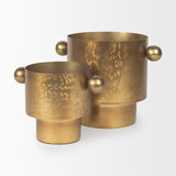 Juno 8.5H Large Gold Iron Vase from Mercana - Luna Furniture
