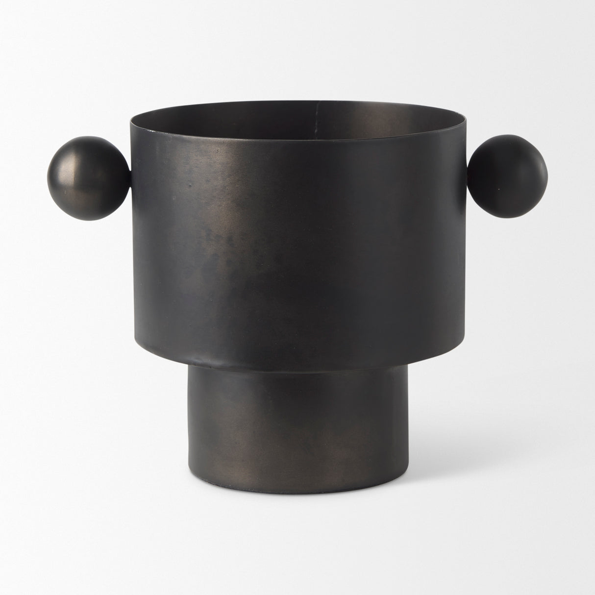 Juno 6.5H Medium Black Iron Vase from Mercana - Luna Furniture