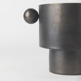 Juno 6.5H Medium Black Iron Vase from Mercana - Luna Furniture