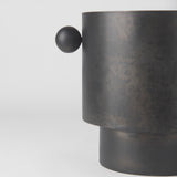 Juno 8.5H Large Black Iron Vase from Mercana - Luna Furniture