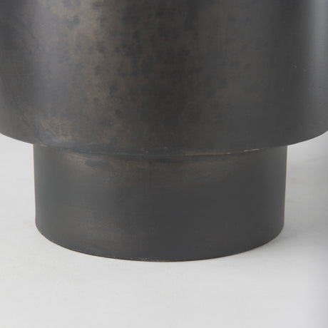 Juno 8.5H Large Black Iron Vase from Mercana - Luna Furniture