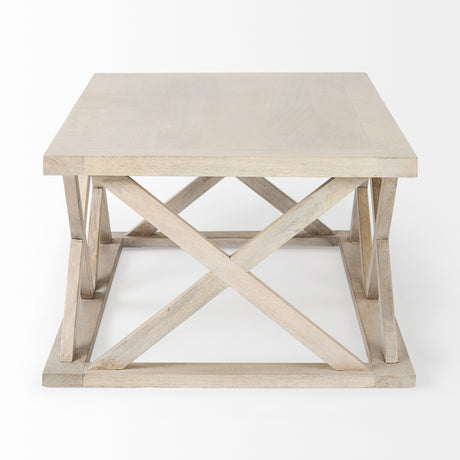 Forsey 48.0L x 28.0W x 17.5H Blonde Wood Rectangular Coffee Table from Mercana - Luna Furniture