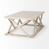 Forsey 48.0L x 28.0W x 17.5H Blonde Wood Rectangular Coffee Table from Mercana - Luna Furniture