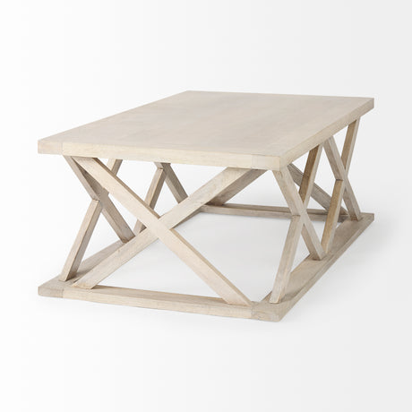 Forsey 48.0L x 28.0W x 17.5H Blonde Wood Rectangular Coffee Table from Mercana - Luna Furniture