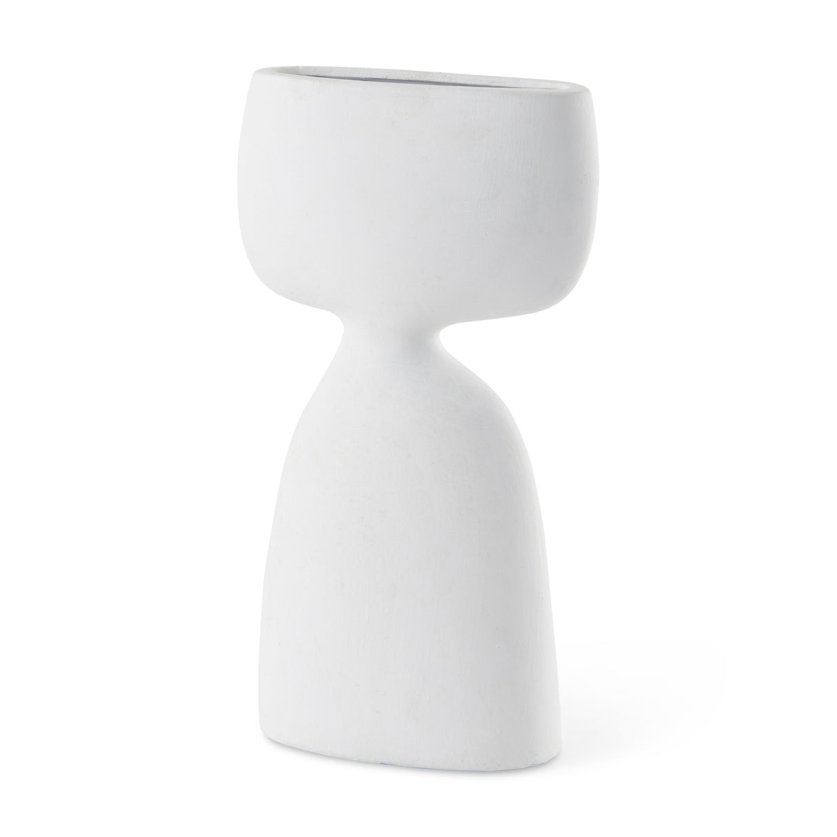 Tatum 11.6H Sculptural White Ceramic Vase from Mercana - Luna Furniture
