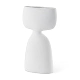 Tatum 11.6H Sculptural White Ceramic Vase from Mercana - Luna Furniture