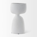 Tatum 11.6H Sculptural White Ceramic Vase from Mercana - Luna Furniture