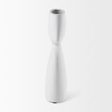 Tatum 11.6H Sculptural White Ceramic Vase from Mercana - Luna Furniture