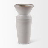 Esme 4.5L x 4.5W x 10.4H Whitewashed Ceramic Vase from Mercana - Luna Furniture