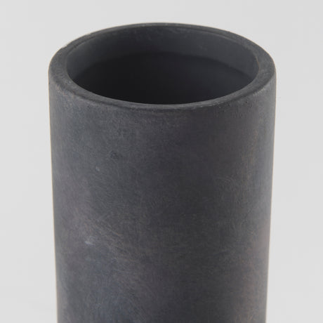 Esme 7.1L x 7.1W x 15.0H Dark Gray Ceramic Vase from Mercana - Luna Furniture