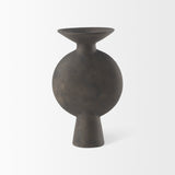Kaz 6.7L x 5.5W x 11.2H Earthy Brown Ceramic Vase from Mercana - Luna Furniture