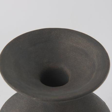 Kaz 6.7L x 5.5W x 11.2H Earthy Brown Ceramic Vase from Mercana - Luna Furniture