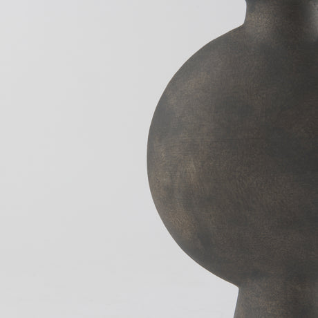 Kaz 6.7L x 5.5W x 11.2H Earthy Brown Ceramic Vase from Mercana - Luna Furniture