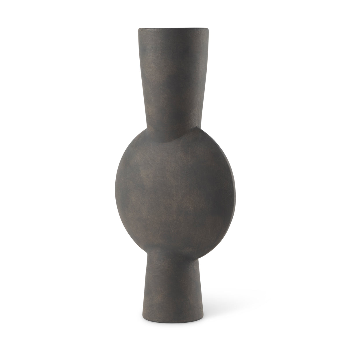 Kaz 8.3L x 3.9W x 16.7H Earthy Brown Ceramic Vase from Mercana - Luna Furniture