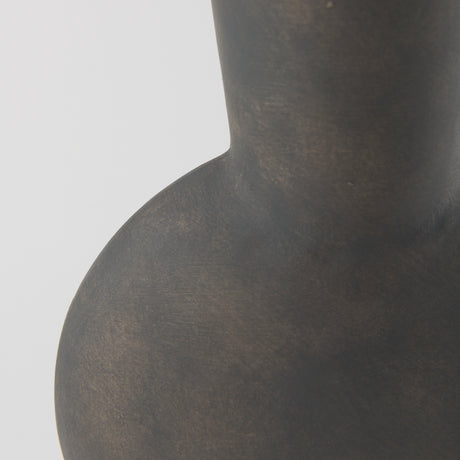 Kaz 8.3L x 3.9W x 16.7H Earthy Brown Ceramic Vase from Mercana - Luna Furniture